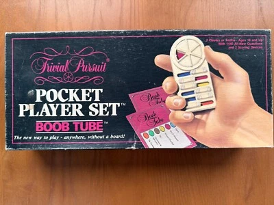 1987 Trivial Pursuit Boob Tube Pocket Player Game Set Excellent Condition - Image 1 of 3