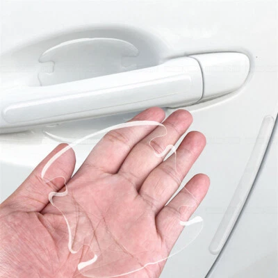 8x Invisible Car Door Handle Scratch Protector Cover Anti-collision Accessories - Image 1 of 4