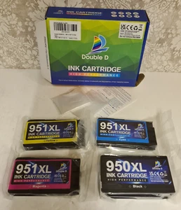 4er Set Tintenstrahl Doppel D 950xl / 951xl Patronen HP kompatibel BK CY MG YL - Bild 1 von 13
