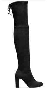 Neu im Karton Stuart Weitzman Hiline schwarze Wildleder Overknee Stiefel Größe 38,5 / US 8 - Bild 1 von 8