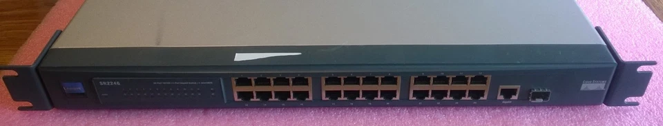 Cisco Linksys SR224G 24 Port 10/100 + 1 Port Gigabit Switch + 1 miniGBIC  - Image 1 of 4
