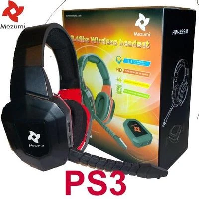 Wireless Gaming Stereo Headphones microphone for PS3 Playstation Noise reduction - Image 1 of 4