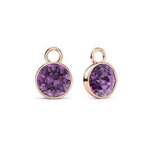 MYJS Bella 2 Carat Mix Charms With Iris Swarovski Crystals Rose Gold Plated - Picture 1 of 3
