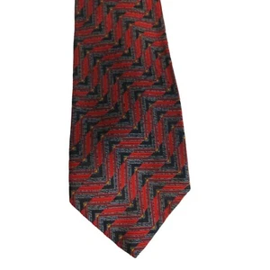 Robert Talbott J.Pittner Clothing Company Men's Tie Silk Red Black Geometric - Picture 1 of 9