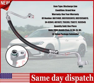 A/C Refrigerant Discharge Hose for Honda Civic 01-05 Acura EL 97-05 80315S53013 - Picture 1 of 15