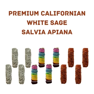  Smudge Sticks - Californian White Sage | 7 Chakra | Dragon's Blood 4 Inch 4" - Bild 1 von 6
