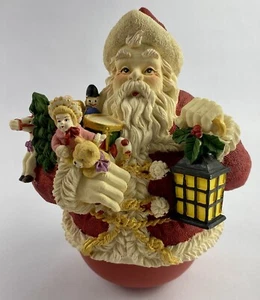 CHRISTMAS ON MAINSTREET MUSICAL HAND PAINTED SANTA - Picture 1 of 5
