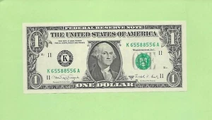1988A ..UNCIRC $1 K 6558 8556 A .... RADAR READS SAME FORWARD/BACK - Picture 1 of 2