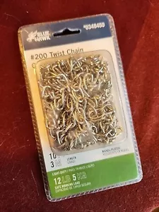 Blue Hawk Nickel-Plated #200 Twist Chain- 10 ft, new package, NOS - Picture 1 of 5