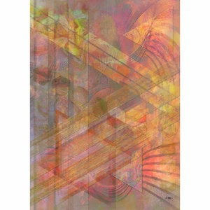 Tarjeta de arte ACEO impresión abstracta (2,5" x 3,5") fantasía suave - firmada por artista - Imagen 1 de 7