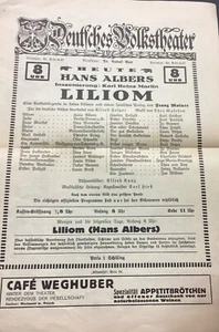 LILIOM- Volkstheater Wien,HANS ALBERS,Regie:KarlH.Martin - Bild 1 von 1