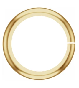 Anillo de salto 5 mm OD 3,6 mm ID 14k oro amarillo calibre 22ga delgado ABIERTO HECHO en EE. UU. - Imagen 1 de 2