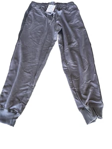 LuLaRoe L Jax Jogginghose Sweatpants Large grau silber einfarbig #926 - Bild 1 von 6