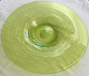Steuben Glass Frederick Carder Spanish Green Reeded Console Bowl 13.5” - Picture 1 of 6