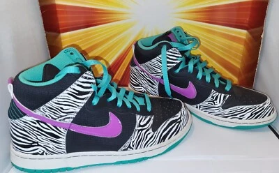 454054-051 Nike Dunks High Zebra 2012 talla 10 Liquid City  Foto 1 de 4