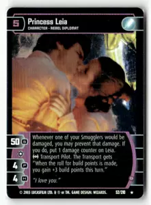 STAR WARS TCG FOIL PRINCESS LEIA 52/210 EMPIRE STRIKES BACK WOTC - Picture 1 of 5