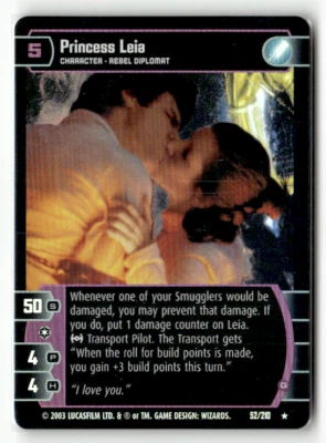 STAR WARS TCG FOIL PRINCESS LEIA 52/210 EMPIRE STRIKES BACK WOTC - Image 1 of 4
