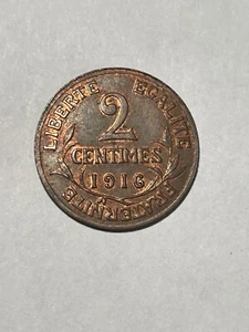 France 2 Cents 1916 Daniel-Dupuis (158-7/P16/N4) - Picture 1 of 3