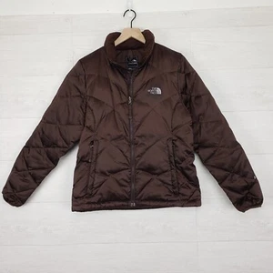 The North Face 550 ALIS Down Puffer Jacket Brown Nylon Coat Women's Size Medium - Picture 1 of 15
