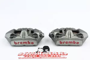 2014 TRIUMPH DAYTONA 675R OEM RIGHT LEFT FRONT BRAKE CALIPER SET PAIR H8 - Picture 1 of 11