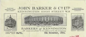 BARKERS OF KENSINGTON, Brief von 1934 - Picture 1 of 2
