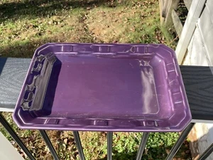 Longaberger Pottery 13" x 9 1/4" Platter Eggplant Purple Light Scratches - Picture 1 of 6