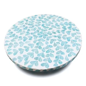 Mother of Pearl Lazy Susan for Countertop Table Wood Decorative Turntable 360... - Picture 1 of 9