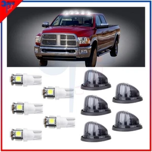 5xSmoke Cab Marker Running Light Cover+Bright White+Wiring Kit For Chevrolet GMC - Foto 1 di 10