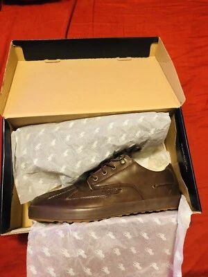 Polo Ralph Lauren Ramiro Canvas Sneaker Shoes 12D Brown w/Gum Bottoms - Image 1 of 4