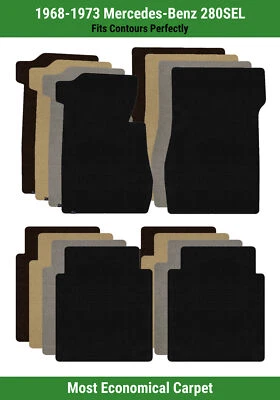 Alfombrillas Lloyd Velourtex fila delantera y trasera para Mercedes-Benz 280SEL 1968-1973  Foto 1 de 4