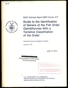 Guide to the Identification of Genera of the Fish Order Ophidiiformes with a T.. - Imagen 1 de 1