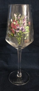 Portmeirion Botanic Garden Wine Glass 16 oz Sweet Pea Dragonfly Butterfly - Picture 1 of 4