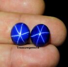 12.5 Ct Ring Size Natural Blue Star Sapphire Pair Oval Cabochon jewelry Gemstone