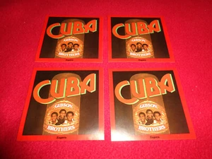 LOT 4 VINTAGE 70' AUTOCOLLANT STICKER GIBSON BROTHERS - CUBA / ZAGORA - Imagen 1 de 1