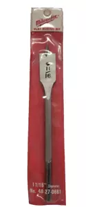 48-27-0681 11/16" X 6 " Milwaukee Flat Boring Wood Spade Paddle Drill Bit - Afbeelding 1 van 3