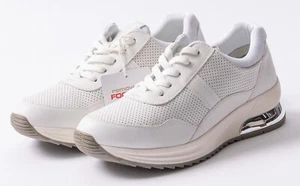 Tamaris Sneaker Wieß - Silberne Damen Schuhe mit Schnürung EU Gr 39 OUTLET NEU - Bild 1 von 4