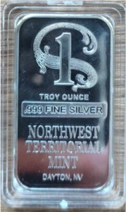1 Oz Barren NORTHWEST TERRITORIAL MINT - NEUSILBER - DEKORATION - VERSILBERT - - Bild 1 von 2