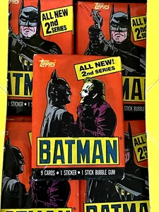 1989 TOPPS BATMAN Series 2 Hit Movie 🍿 PACK 9 Cards 1 Sticker 1 Gum JOKER DC OV - Bild 1 von 23