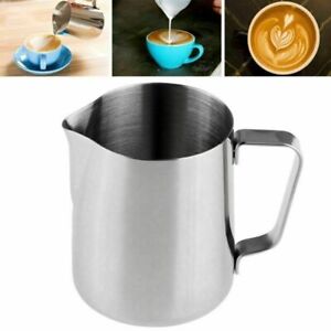 Stainless Steel Milk / Coffee Frothing Jug Frother Latte Container Pitcher Metal
