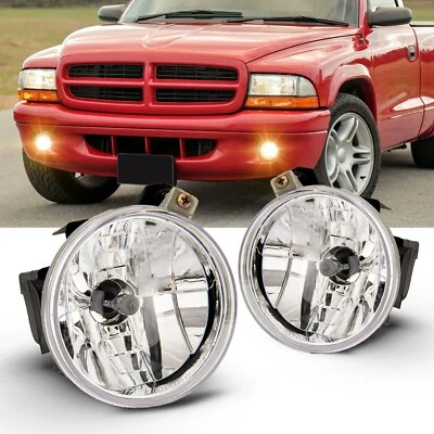 For 01-03 Dodge Durango/ 01-04 Dodge Dakota Bumper Fog Lights Left+Right - Image 1 of 4
