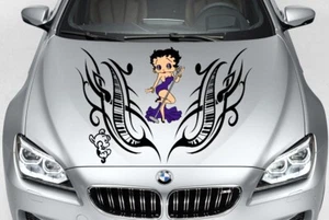 BETTY BOOP TRIBAL VINYL DECAL CAR TRUCK HOOD SIDE - Picture 1 of 1