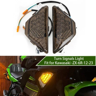 Para Kawasaki NINJA 650 400 300 ZX 6R LED Señal de giro Luz Indicadora Lámpara Ahumada Foto 1 de 4