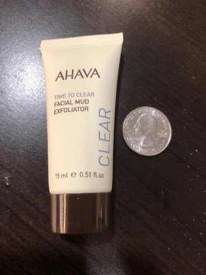 AHAVA Time to Clear Facial Mud Exfoliator .51 oz/15ml Deluxe Sample New No Box - Image 1 of 2