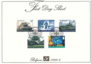 [FDS4] Belgium FDS 1999-4 Music Nato Navo Otan Military First Day Sheet SUPERB - Picture 1 of 1