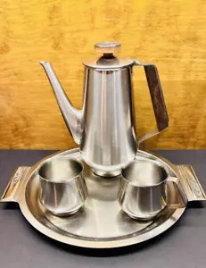 Vintage International Decorator Mid Century 18-8 Stainless Tea/Coffee Set - Picture 1 of 14