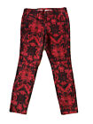 DKNY Woman’s Red Print Stretch Skinny Denim Jeans/Jeggings 32”X30”