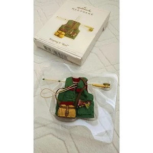 Hallmark Keepsake Ornament KEEPING IT REEL 2006 Fishing Rod Basket Flies - Picture 1 of 4