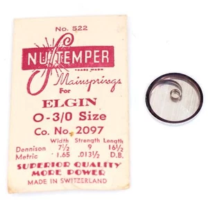 Elgin Taschen- oder Armbanduhr 3/o Hauptfeder Teilenr. 2097- DF240 - Bild 1 von 2