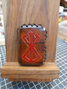 Zippo custom hand made leather case Beserker Rune - Picture 1 of 8