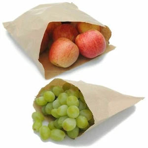 Papier Lebensmittelbeutel braun kraft stark für Sandwiches Lebensmittel Mitnehmen 5 Größen flach - Bild 1 von 11